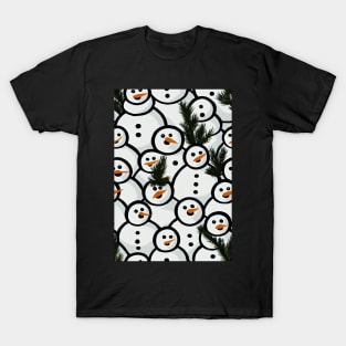 Christmas Seamless Pattern - Snowman #4 T-Shirt